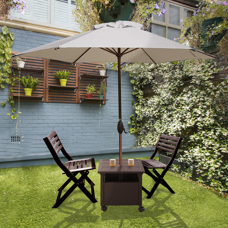 Arlmont & Co. Fletcher Steel Free Standing Umbrella Base with Wheels